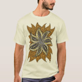 African Abstrakt Floral Batik Style T-Shirt (Vorderseite)
