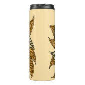 African Abstrakt Floral Batik Style Thermosbecher (Rückseite)