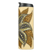African Abstrakt Floral Batik Style Thermosbecher (Nach rechts gedreht)