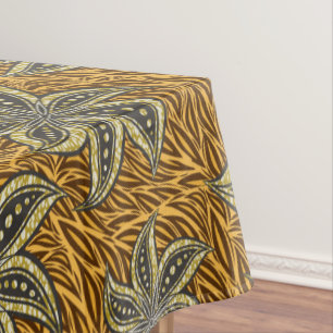 African Abstrakt Floral Batik Style Tischdecke