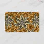African Abstrakt Floral Batik Style Visitenkarte (Vorderseite)