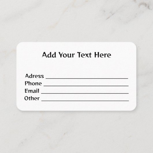 African Abstrakt Floral Batik Style Visitenkarte (Rückseite)