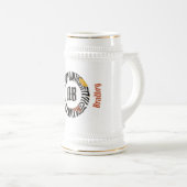 African Abstrakt Safari Stein Bierglas (VorderseiteRechts)