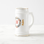 African Abstrakt Sunscape Stein Bierglas (VorderseiteRechts)