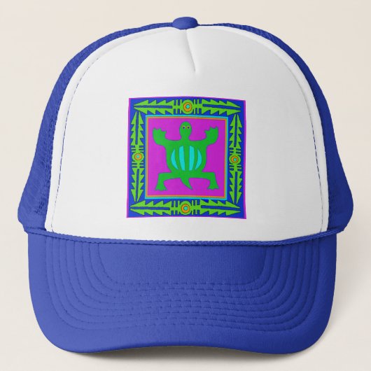 African Adinkra Crocodile - Anpassungsfähigkeit Truckerkappe (Vorderseite)