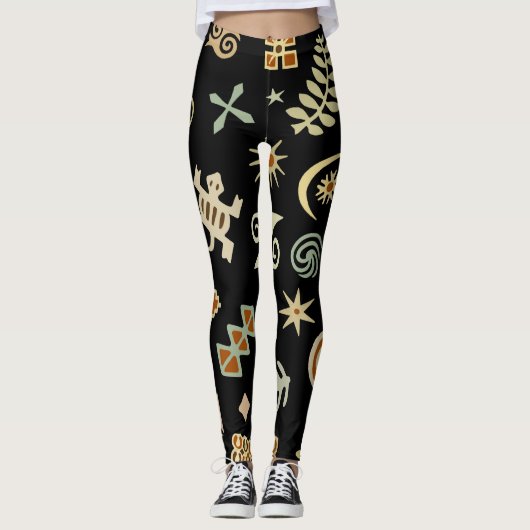 African Adinkra Leggings (Vorderseite)