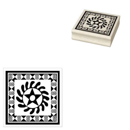 African Adinkra New Beginning Design Briefmarke Gummistempel (Stempel)