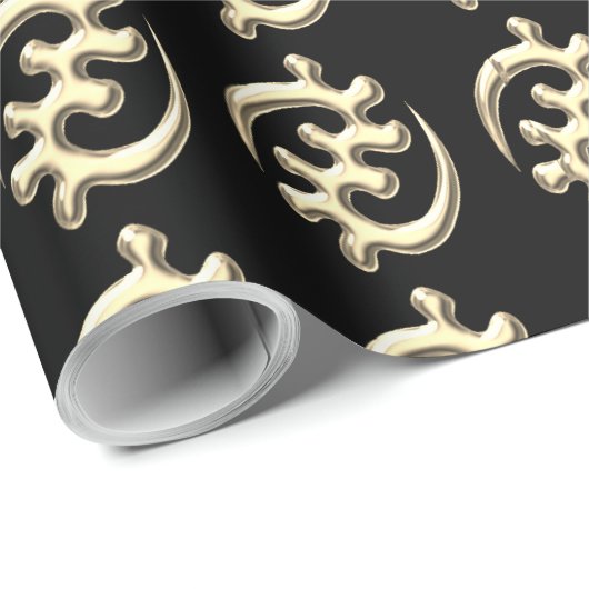 African Adinkra Pattern Geschenkpapier (Rolleneckpunkt)