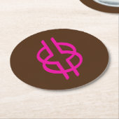 African Adinkra Symbol (Intelligence) Runder Pappuntersetzer (Angewinkelt)