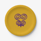 African Adinkra Symbol (Sankofa) Pappteller (Vorderseite)