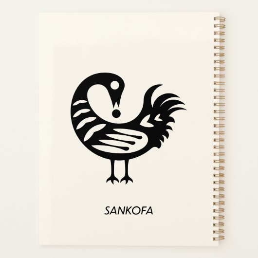 African Adinkra Symbol sankofa Planner Planer (Rückseite)