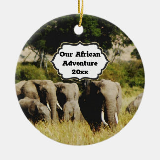 African adventure DIY year african elephant foto Keramik Ornament