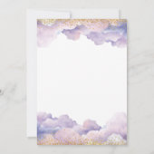 African Afro Girl Lila Little Angel Baby Dusche Einladung (Rückseite)