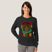 African Afro Queen Strong Black Women Black Histor T-Shirt (Vorne ganz)
