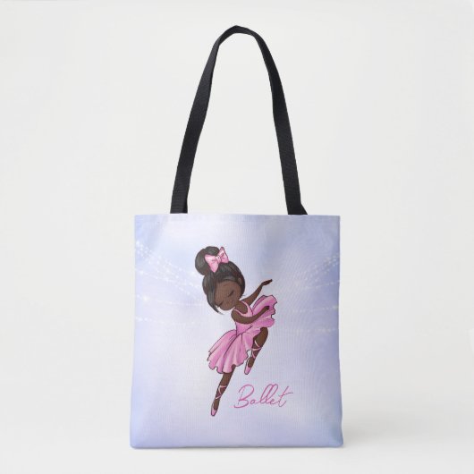 African America Ballerina Lila Ballet Dance Tasche (Vorderseite)