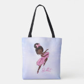 African America Ballerina Lila Ballet Dance Tasche (Rückseite)