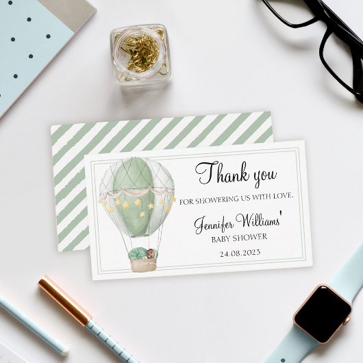 African America Ballon Babydusche Danke Karte