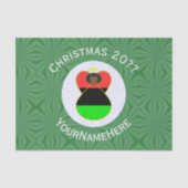 African America Flag Christmas Angel Personalisier Seidenpapier (Vorderseite)