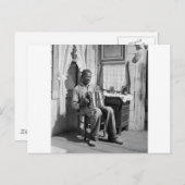 African American Accordion Player, 1941 Postkarte (Vorne/Hinten)