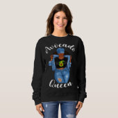 African American Avocado Queen Vegan Veganism Crue Sweatshirt (Vorne ganz)