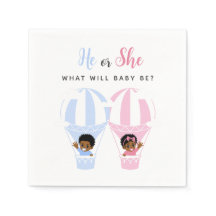 African American Baby Air Balloon Gender Reveal