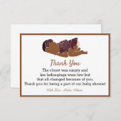 African American Baby Dusche Party Danke Karte (Vorne/Hinten)