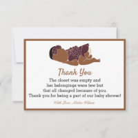 African American Baby Dusche Party Danke Karte
