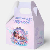 African American Baby Girl Seashell Geschenkschachtel (Vorderseite)