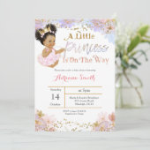 African American Baby Shooter Einladung (Stehend Vorderseite)