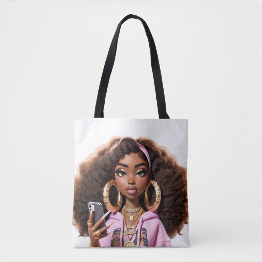 African American Baddie ,Beautiful girl Tote Tasche (Vorderseite)