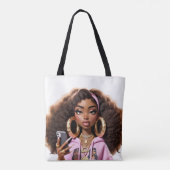 African American Baddie ,Beautiful girl Tote Tasche (Rückseite)