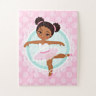 African American Ballerina - Pink Ballet Dancer Puzzle