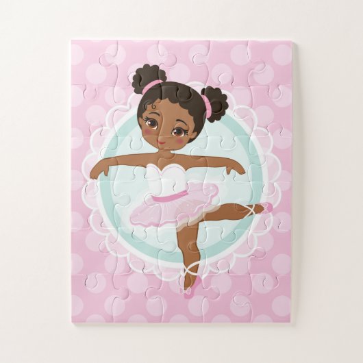 African American Ballerina - Pink Ballet Dancer Puzzle (Vertikal)