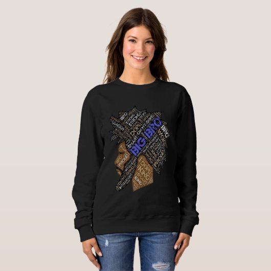 African American Big Bro Older Brother Sibling Sweatshirt (Vorne ganz)