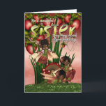 African American Birthday Card - Sister - Moonies Karte<br><div class="desc">African American Birthday Card - Sister - Moonies Cutie Pie Fairies</div>