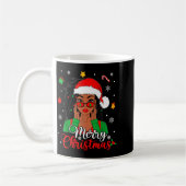 African American Black Woman Loc'd Girl Merry Chri Kaffeetasse (Links)