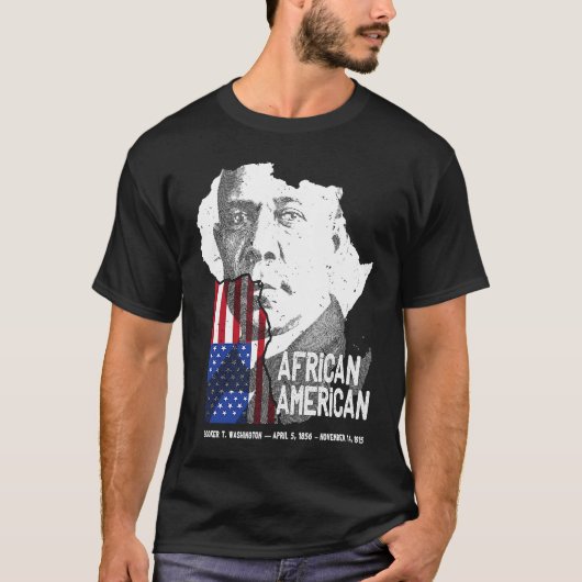 African American Booker T Washington Black History T-Shirt (Vorderseite)
