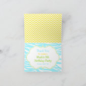 African American Boy Pool Party Bash Party Dankeskarte (Innenseite)