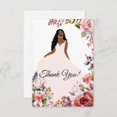 African American Bridge Brautparty Vielen Dank Dankeskarte (Vorne/Hinten)