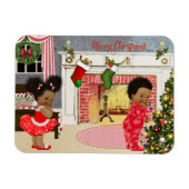 African American Child Christmas Magnet (Horizontal)