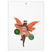 African American Christmas Faible Clipboard Klemmbrett (Rückseite)