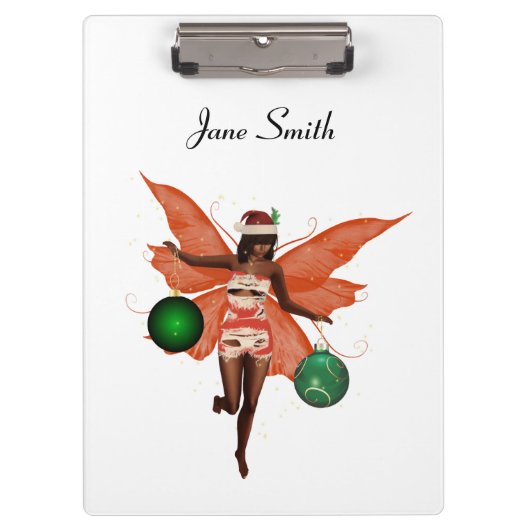 African American Christmas Faible Clipboard Klemmbrett (Vorderseite)
