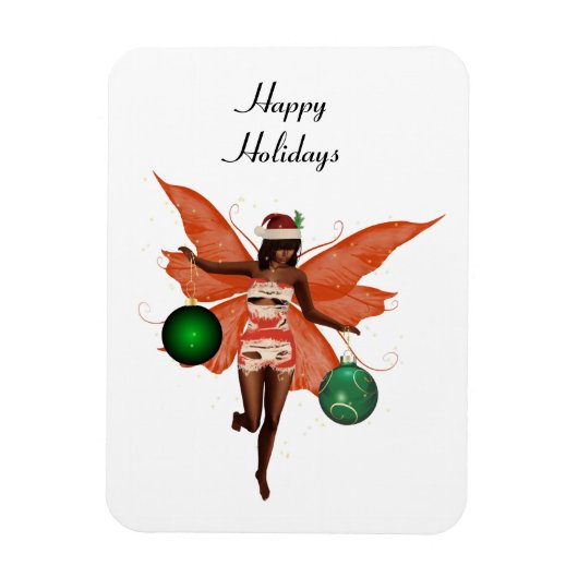 African American Christmas Fairy Flexible Magnet (Vertikal)