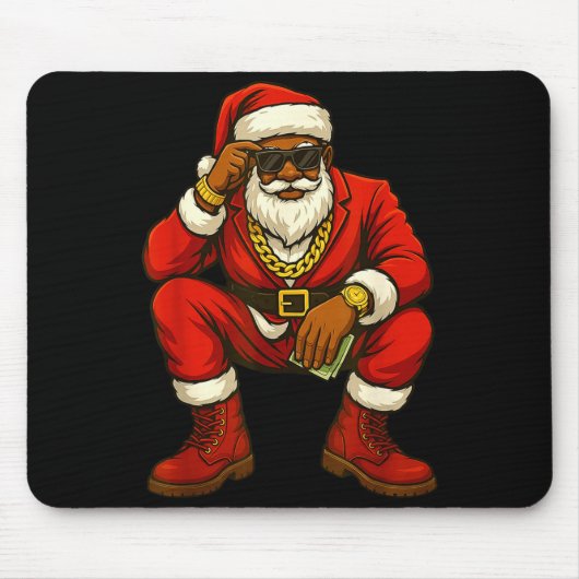African American Christmas Funny African American  Mousepad (Vorne)
