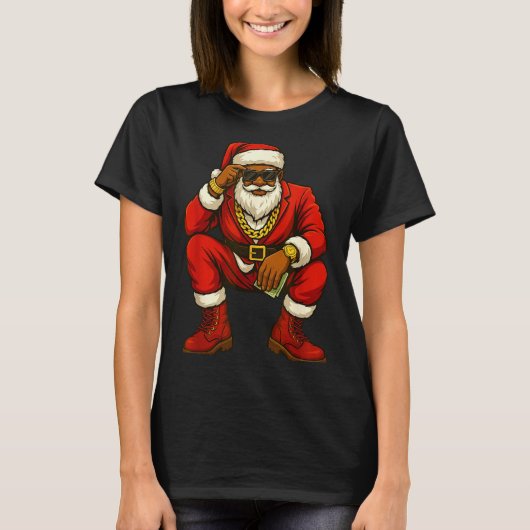 African American Christmas Funny African American  T-Shirt (Vorderseite)