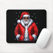 African American Christmas Pajama Xmas Afro Santa Mousepad (Mit Mouse)