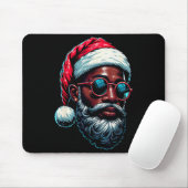 African American Christmas Pajama Xmas Afro Santa Mousepad (Mit Mouse)