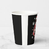 African American Christmas Pajama Xmas Afro Santa  Pappbecher (Rechts)