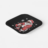 African American Christmas Pajama Xmas Afro Santa Pappteller (Gewinkelt)