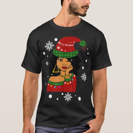 African American Christmas Santa Claus  T-Shirt (Vorderseite)